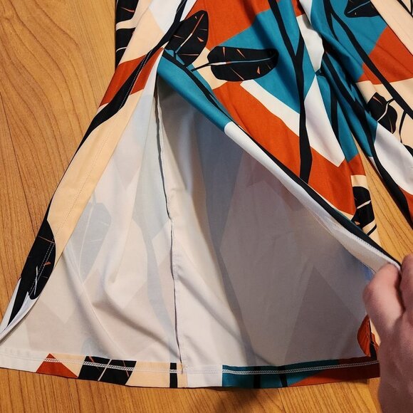 DeMillus Wide Leg Abstract Print Dress Pants || Med || EUC - Picture 5 of 15
